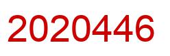 Number 2020446 red image