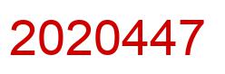 Number 2020447 red image