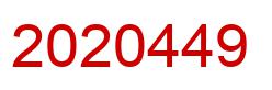 Number 2020449 red image