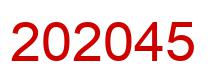 Number 202045 red image