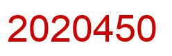 Number 2020450 red image