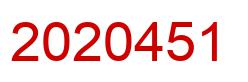 Number 2020451 red image