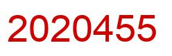 Number 2020455 red image