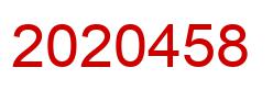Number 2020458 red image
