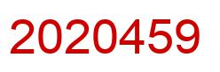 Number 2020459 red image