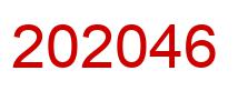 Number 202046 red image