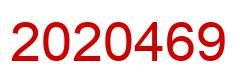Number 2020469 red image