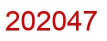 Number 202047 red image