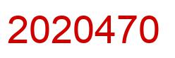 Number 2020470 red image