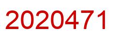 Number 2020471 red image