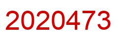 Number 2020473 red image