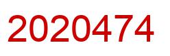 Number 2020474 red image