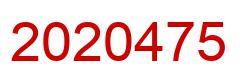 Number 2020475 red image