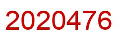 Number 2020476 red image