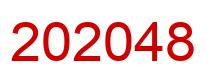 Zahl 202048 rot Bild