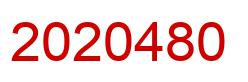 Number 2020480 red image