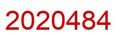 Number 2020484 red image