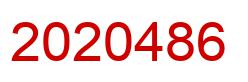 Number 2020486 red image