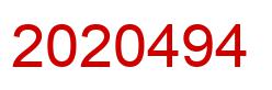 Number 2020494 red image