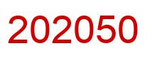 Number 202050 red image