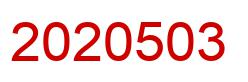 Zahl 2020503 rot Bild