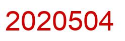 Zahl 2020504 rot Bild