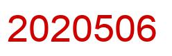 Number 2020506 red image