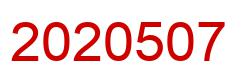 Number 2020507 red image