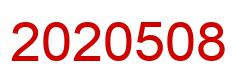 Number 2020508 red image