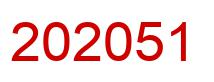 Number 202051 red image