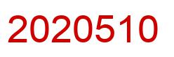 Number 2020510 red image