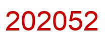 Number 202052 red image