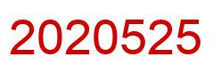 Number 2020525 red image