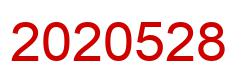 Zahl 2020528 rot Bild