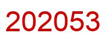 Number 202053 red image