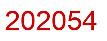 Number 202054 red image