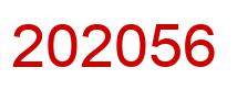 Number 202056 red image