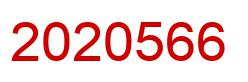 Number 2020566 red image