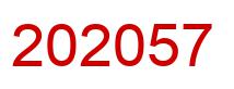 Number 202057 red image