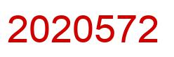 Number 2020572 red image
