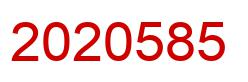 Number 2020585 red image