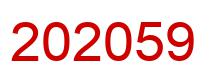 Number 202059 red image