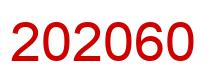 Zahl 202060 rot Bild
