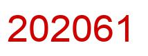 Zahl 202061 rot Bild
