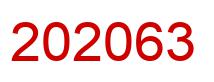 Zahl 202063 rot Bild