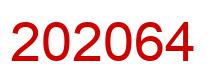 Number 202064 red image