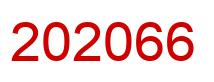 Number 202066 red image