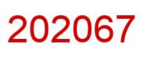 Zahl 202067 rot Bild