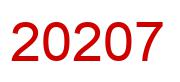 Number 20207 red image