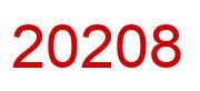 Number 20208 red image